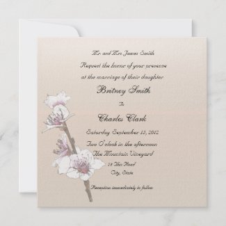 Cherry Blossoms wedding invitation