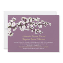 Cherry Blossoms Wedding Invitation (lavender)
