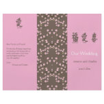 Cherry Blossoms Wedding Program Personalized Flyer