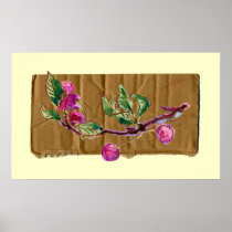 Cherry Branch on cardboard posters