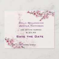 Cherry Branches Save the Date Wedding pos Post Cards