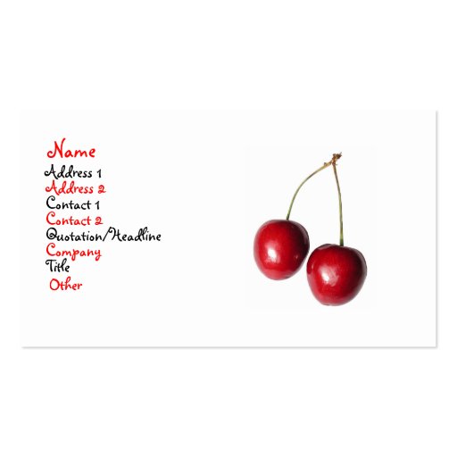 Cherry Business Card Template