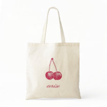 Cherry (Cerise) Tote bags