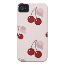 Cherry cherries pink pattern iPhone 4 / 4S case iPhone 4 Covers