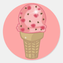 Cherry Chocolate Chip Round Stickers