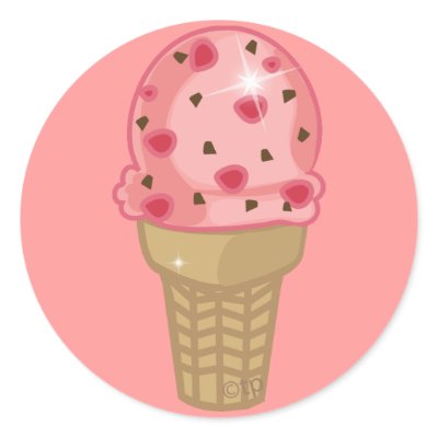 Cherry Chocolate Chip Round Stickers by totallypainted