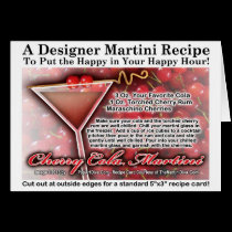 Cherry Cola Martini Recipe Cards cards