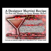 Cherry Cola Martini Recipe Postcard postcards
