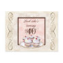 Cherry Cupcake 40th Birthday Party Invitation Postcards