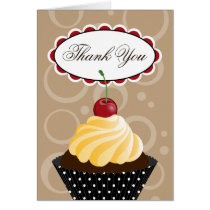 Cherry Cupcake Bakery Thank You Cards cards