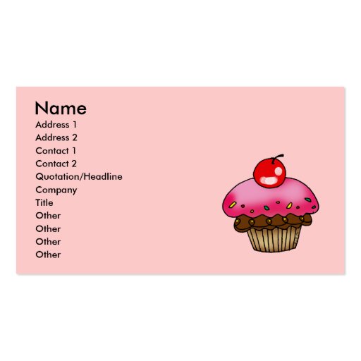 Cherry cupcake business cards