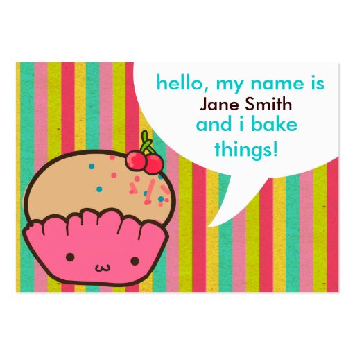 Cherry Cupcake for Bakers Business Cards