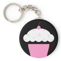 cherry cupcake keychain