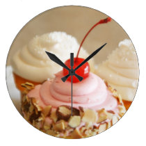 Cherry Cupcake Kitchen Clock