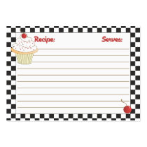 Cherry Cupcake Mini Recipe Cards business cards by candystore Cherry Cupcake Mini Recipe Cards business cards