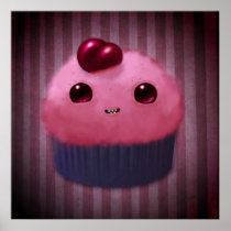 Cherry Cupcake Poster