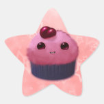 Cherry Cupcake Star Sticker
