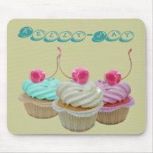 Cherry cupcakes mouse mat