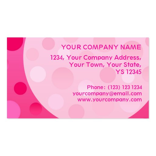 Cherry Fizz business card template bubbles (back side)