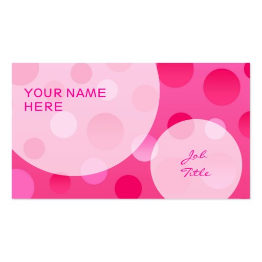 Cherry Fizz business card template bubbles (front side)