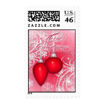 Cherry Frosted Flourishes Winter Postage Stamp