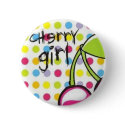 Cherry Girl Pin buttons by lildevil024 Cherry Girl Pin buttons