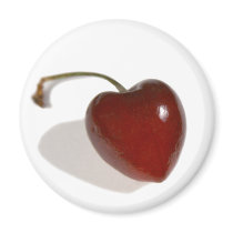 Cherry Heart Magnet by junipergrove Cherry Heart Magnet