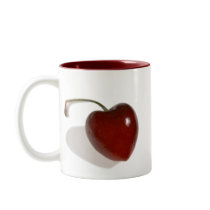 Cherry Heart Mug by junipergrove Cherry Heart Mug