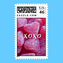 Cherry Hearts postage