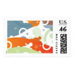 Cherry landscape abstract Postage