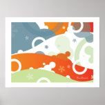 Cherry Landscape - Retro-Modern Abstract Poster posters