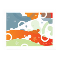 Cherry Landscape - Retro-Modern Abstract Poster posters