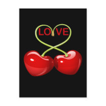 CHERRY LOVE HEARTS POST CARDS