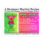 Cherry Mistle-Tini Christmas Martini Recipe Postcard