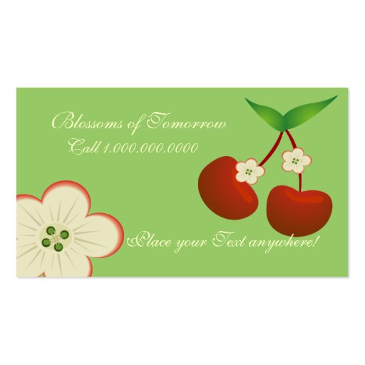 Cherry Patch Business Cards (back side)