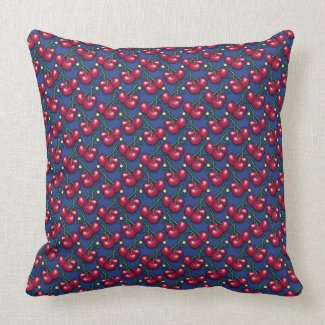 Cherry Pattern Throw Pillow