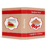 Cherry Pie Personalized Receipe Book Binder