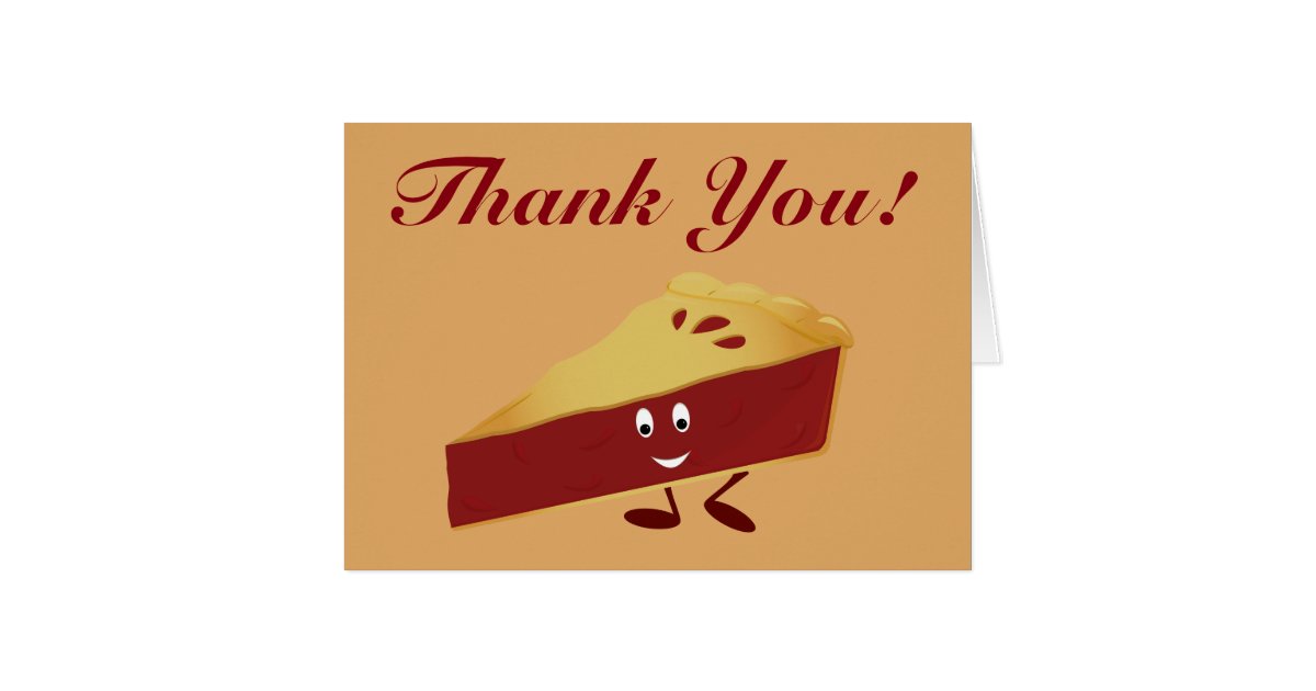 Cherry Pie Slice thank you Card | Zazzle
