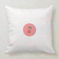 Cherry Polka Dot Pillow