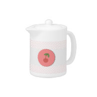 Cherry Polka Dot Teapot
