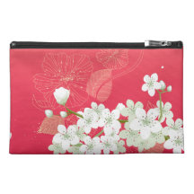 Cherry Pop Blossoms Pink Travel Accessories Bag