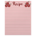 Cherry Recipe Paper letterhead