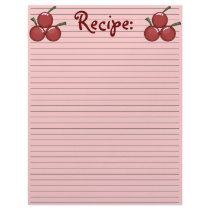 Cherry Recipe Paper letterhead by LulusLand Cherry Recipe Paper letterhead