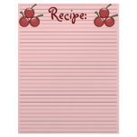 Cherry Recipe Paper Letterhead Template