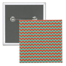 Cherry Red and Mint Green Zigzag Chevron Buttons