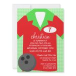 Cherry Red Join the Team Bowling Birthday Party invitations