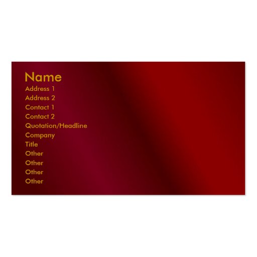 Cherry Red Profile Card Business Card