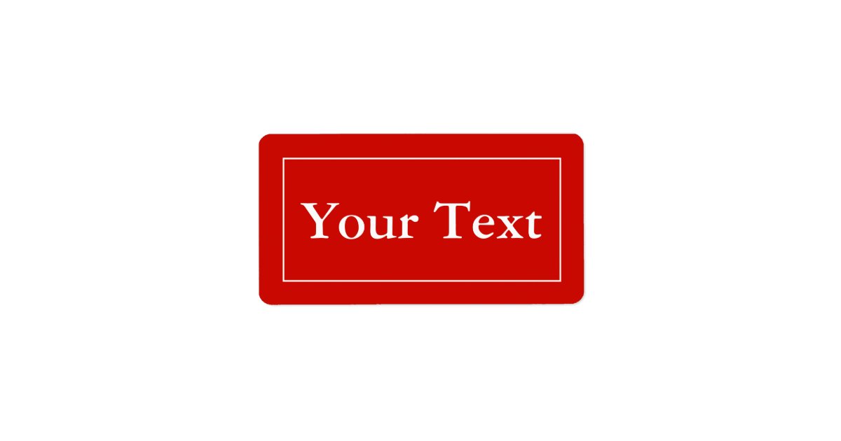 Cherry Red Stickers or Labels w/ Custom Text | Zazzle