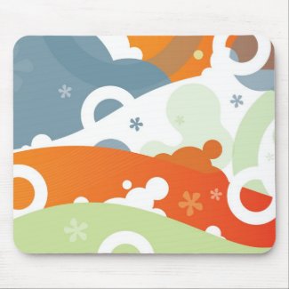 Cherry Retro Modern Abstract Mousepad mousepad