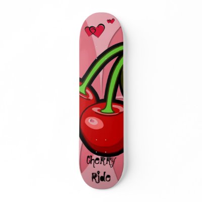 "Cherry Ride" Skateboard by Juana42
